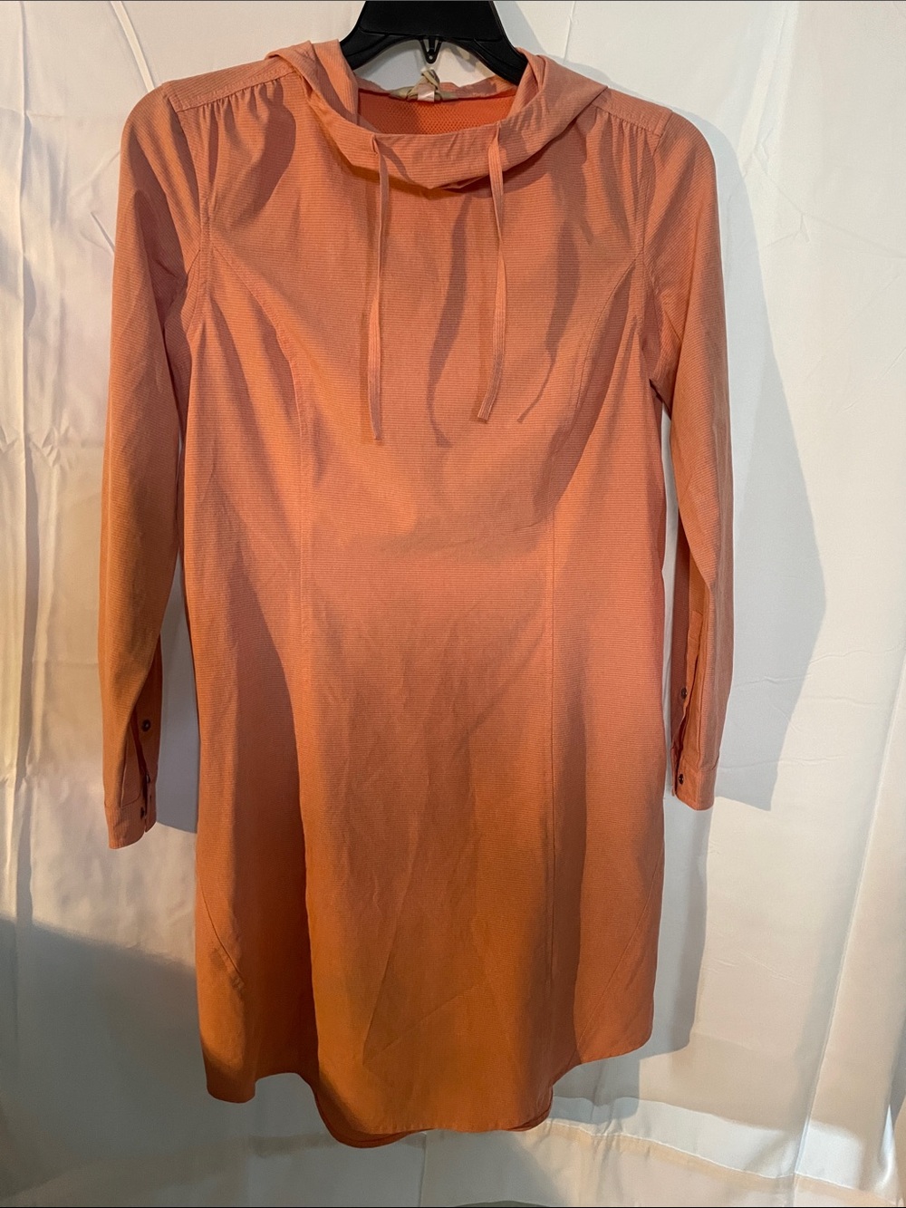 Duluth Women's Peach Long-Sleeve Hoodie Shift mostiure wicking Dress